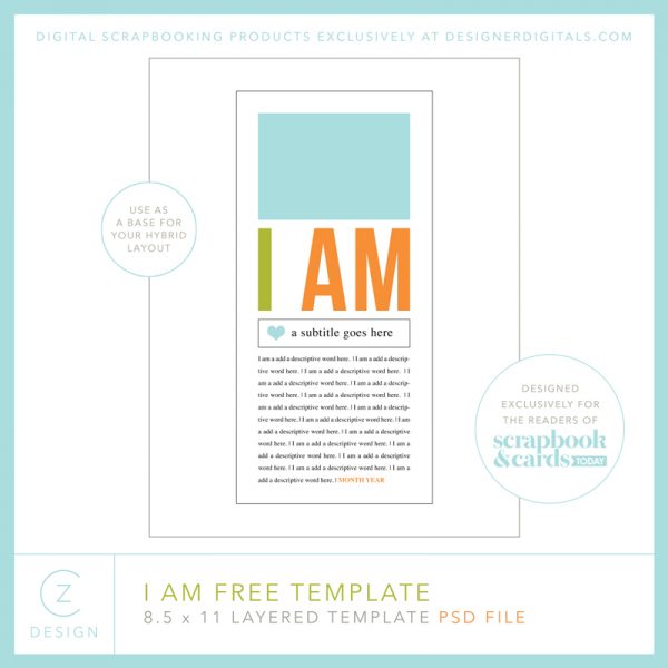 I Am Free Template by Cathy Zielske