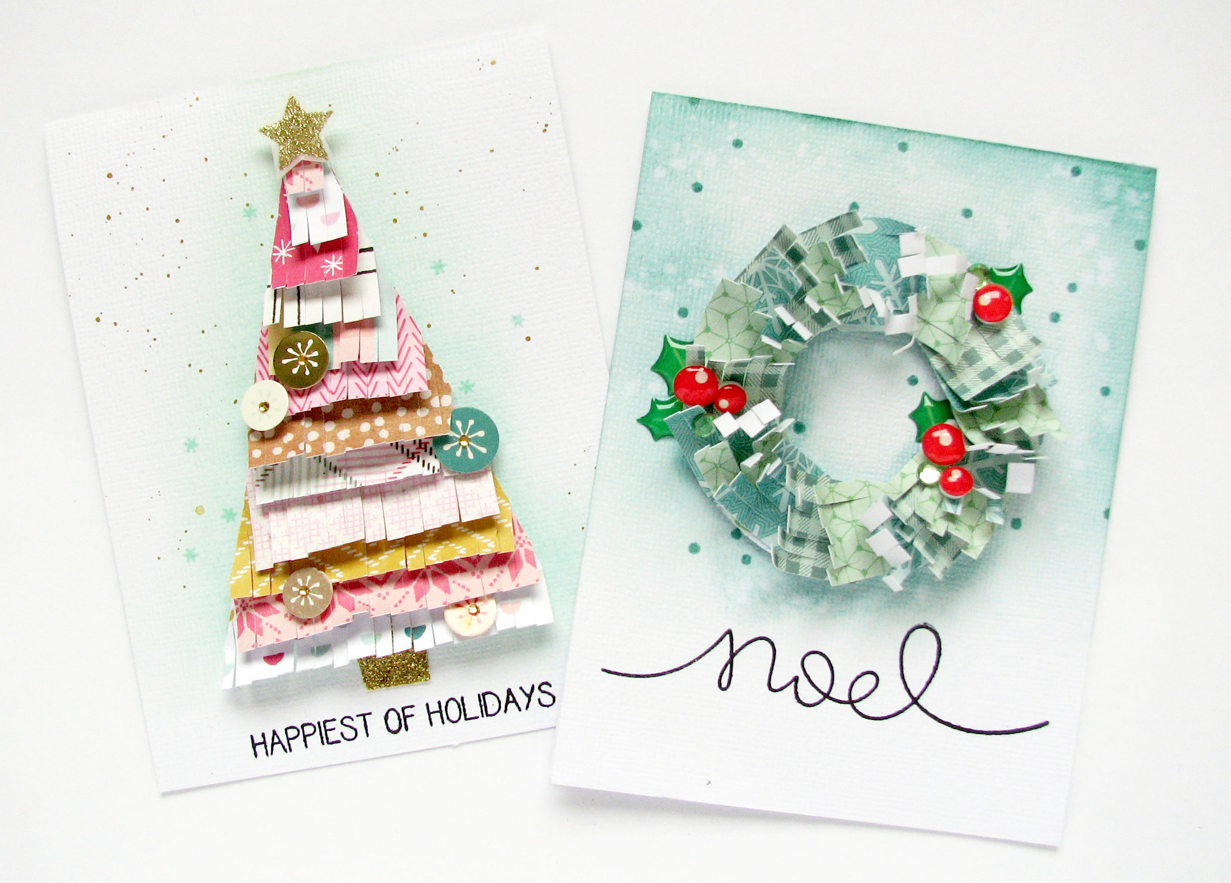 Holiday cards by Nicole Nowosad for Scrapbook and Cards Today Magazine