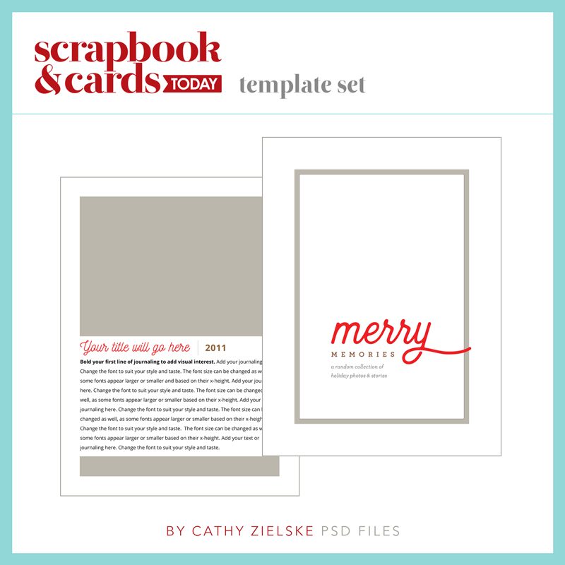 Merry Memories Album Template by Cathy Zielske - SCT Winter 2017 