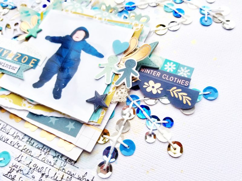 Snowy Zoe Detail 1 by Paige Evans for Scrapbook & Cards Today Magazine