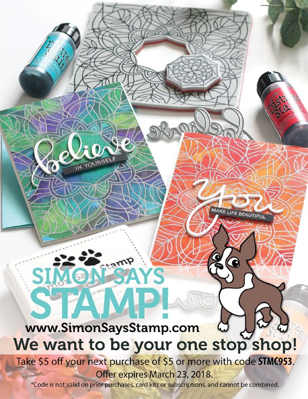 Simon Says Stamp Ad for Scrapbook & Cards Today Winter 2017 issue
