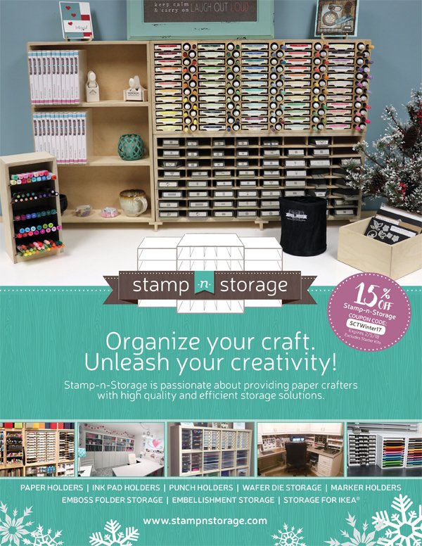 Stamp-n-Storage Ad for Scrapbook & Cards Today Winter 2017 issue