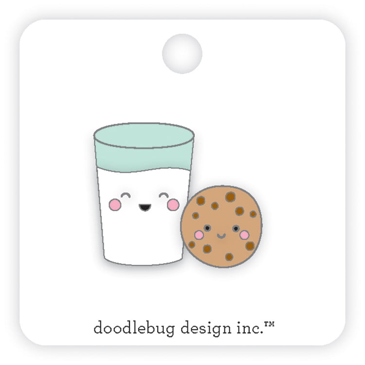 Doodlebug Milk & Cookies enamel pin