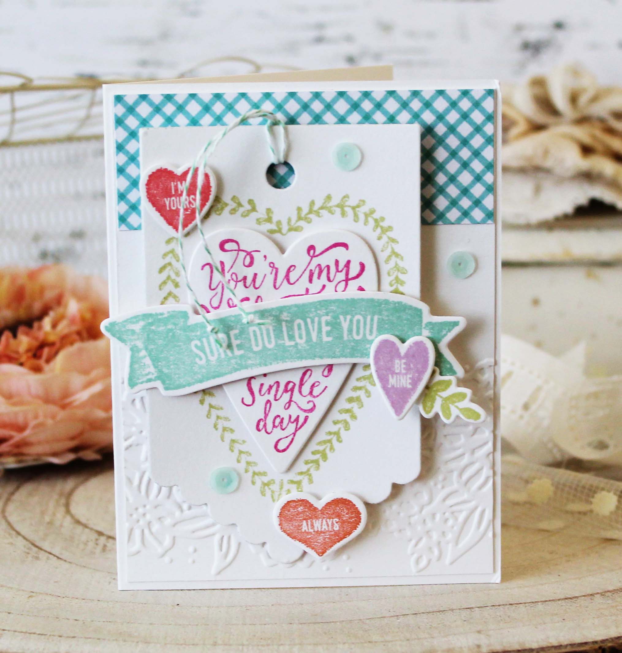 Love Themed card by Melissa Phillips for Scrapbook & Cards Today magazine
