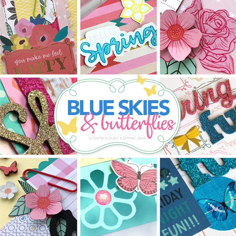 Blue Skies and Butterflies Scrapbook Kit by Scrapbook & Cards Today