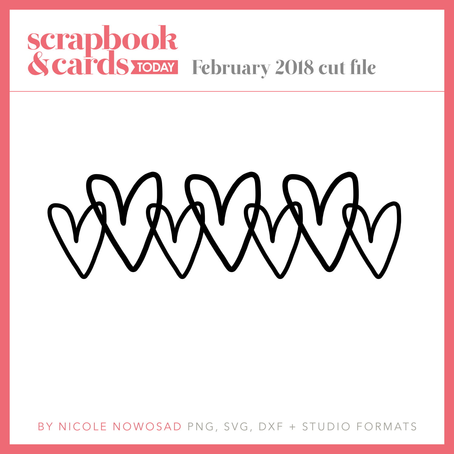 February 2018 free cut file for Scrapbook & Cards Today