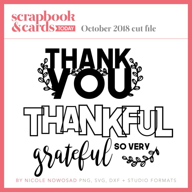 October 2018 free cut file for Scrapbook & Cards Today Magazine