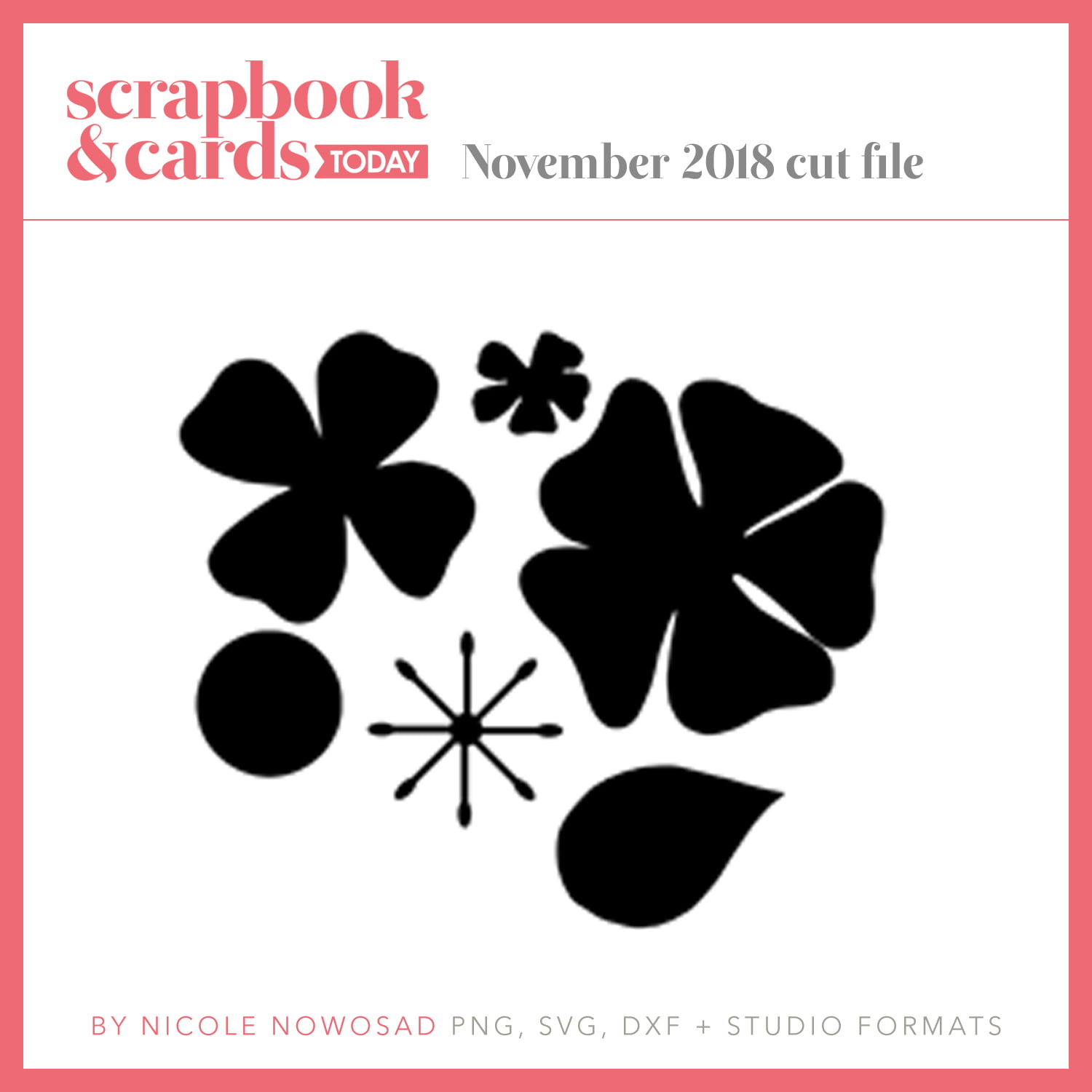 November 2018 free cut file for Scrapbook & Cards Today Magazine