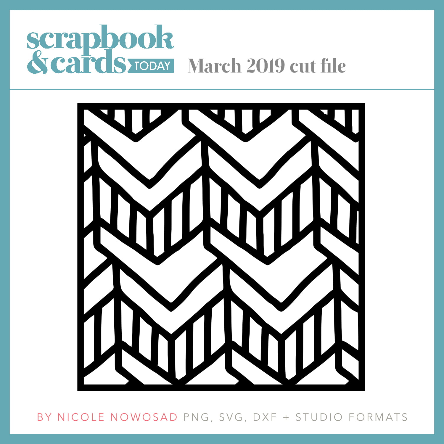 March 2019 cut file freebie from Scrapbook & Cards Today