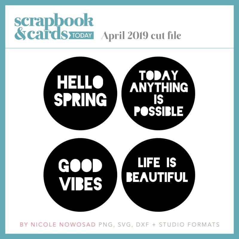April 2019 Free Cut File from Scrapbook & Cards Today magazine