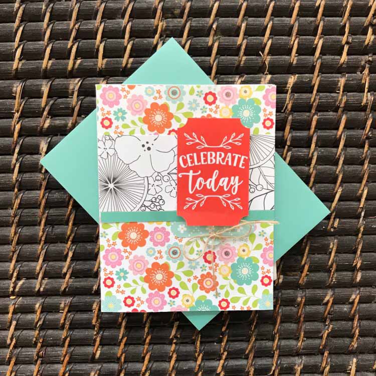 Celebrate Today card by Susan R. Opel for Scrapbook & Cards Today