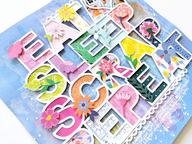 Eat Sleep Scrap Repeat layout by Paige Evans for Scrapbook & Cards Today magazine
