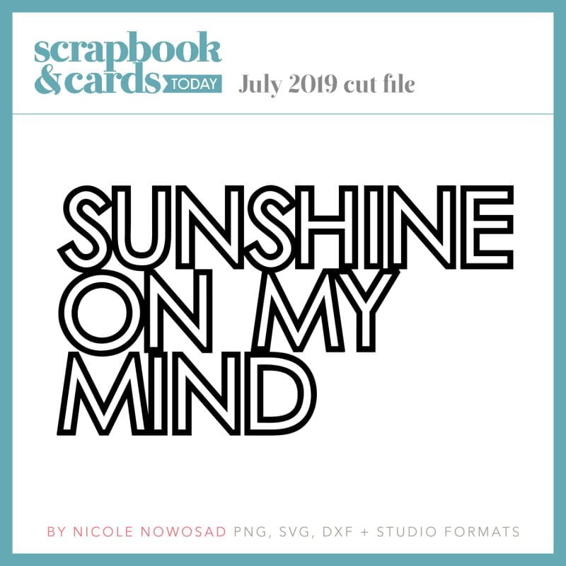 Scrapbook & Cards Today July 2019 free cut file