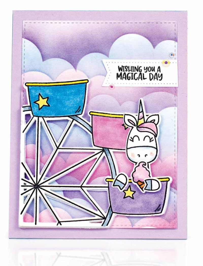 Scrapbook & Cards Today magazine Summer 2020 - Wishing You A Magical Day card by Susan R. Opel