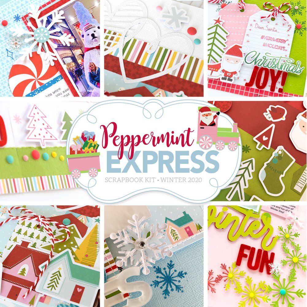 Scrapbook & Cards Today - Peppermint Express Scrapbook Kit