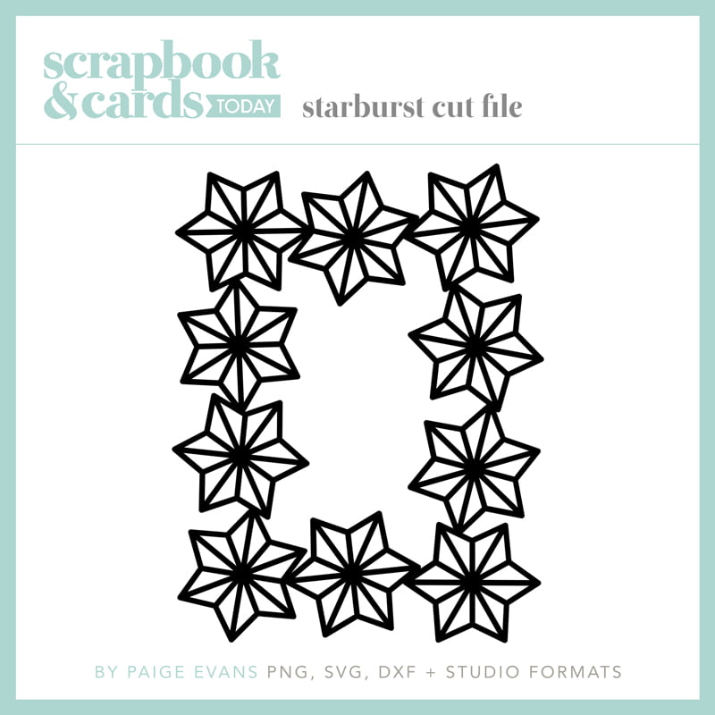 Scrapbook & Cards Today - Starburst Cut File by Paige Evans