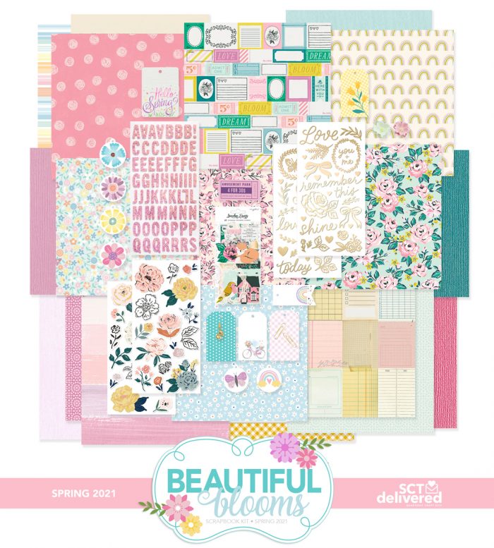 SCT Delivered - Beautiful Blooms Scrapbook Kit