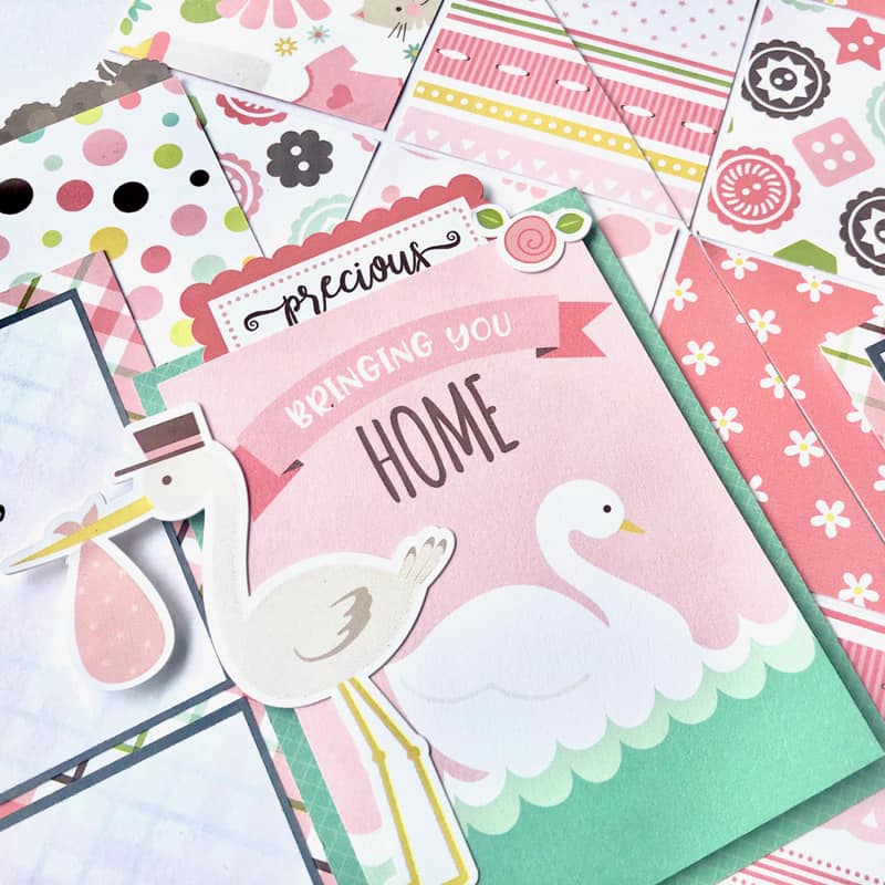 Baby Girl Edition Core Kit - Project Life Scrapbook Card Kit