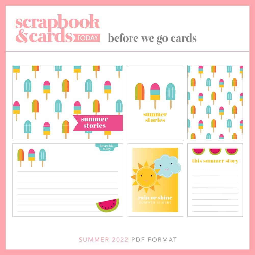 Summer Printables | Scrapbook & Cards Today magazine | Summer 2022