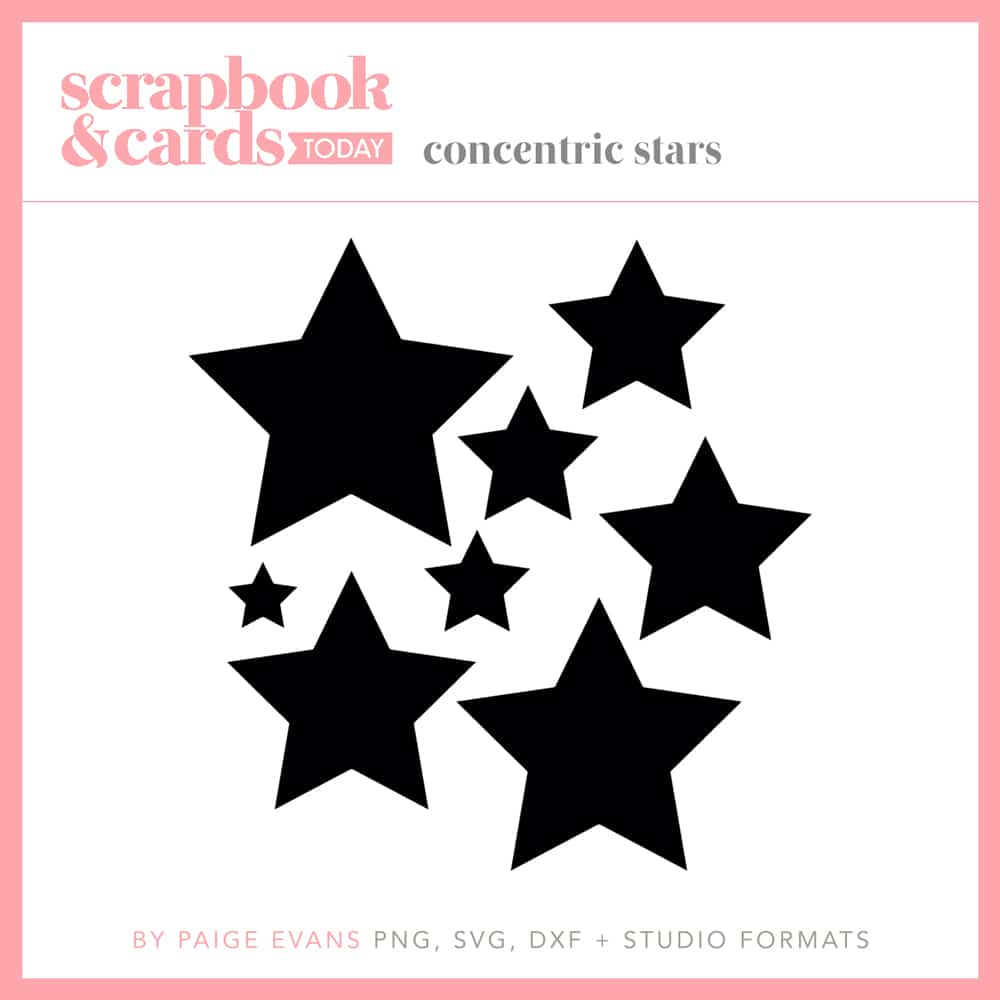 Concentric Stars Cut File | Scrapbook & Cards Today magazine