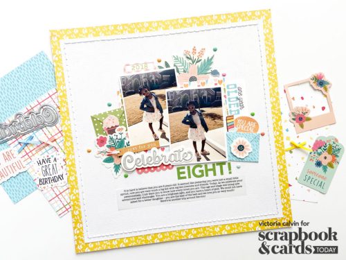 Celebrate layout by Victoria Calvin