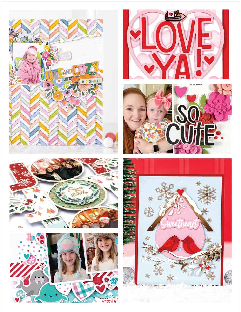 Scrapbook & Cards Today Winter 2022 Issue Collage