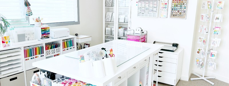 Laura's Craft Room (Before + After) - A Beautiful Mess