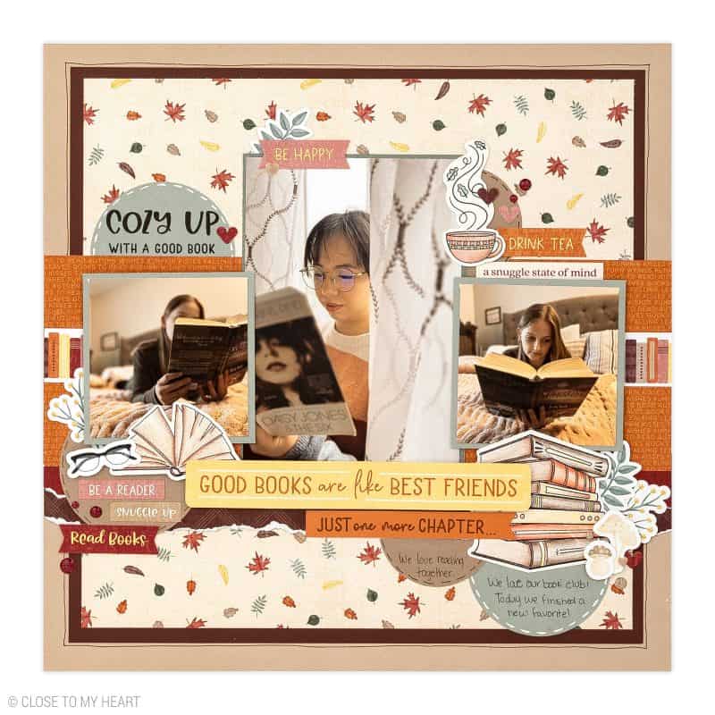 Photo Play Paper | Book Club I Love to Read Scrapbook Paper