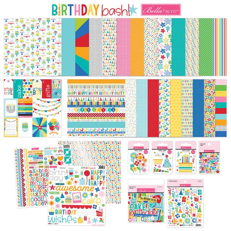 Birthday Bash Doohickey Cardstock Stickers - Bella Blvd