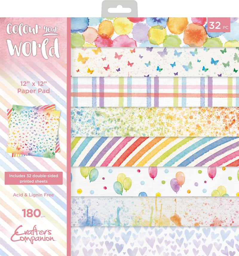 Crafter's Companion - Colour Your World Collection - 8.5 x 11 Luxury Linen Card Pack