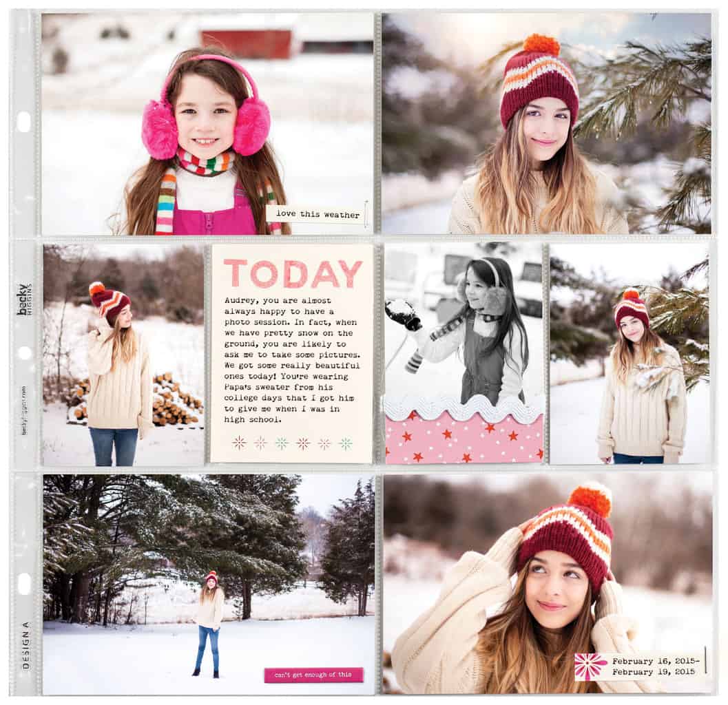Snow Day pocket page by Kimberly Chaffin | Scrapbook & Cards Today magazine Winter 2023 Issue