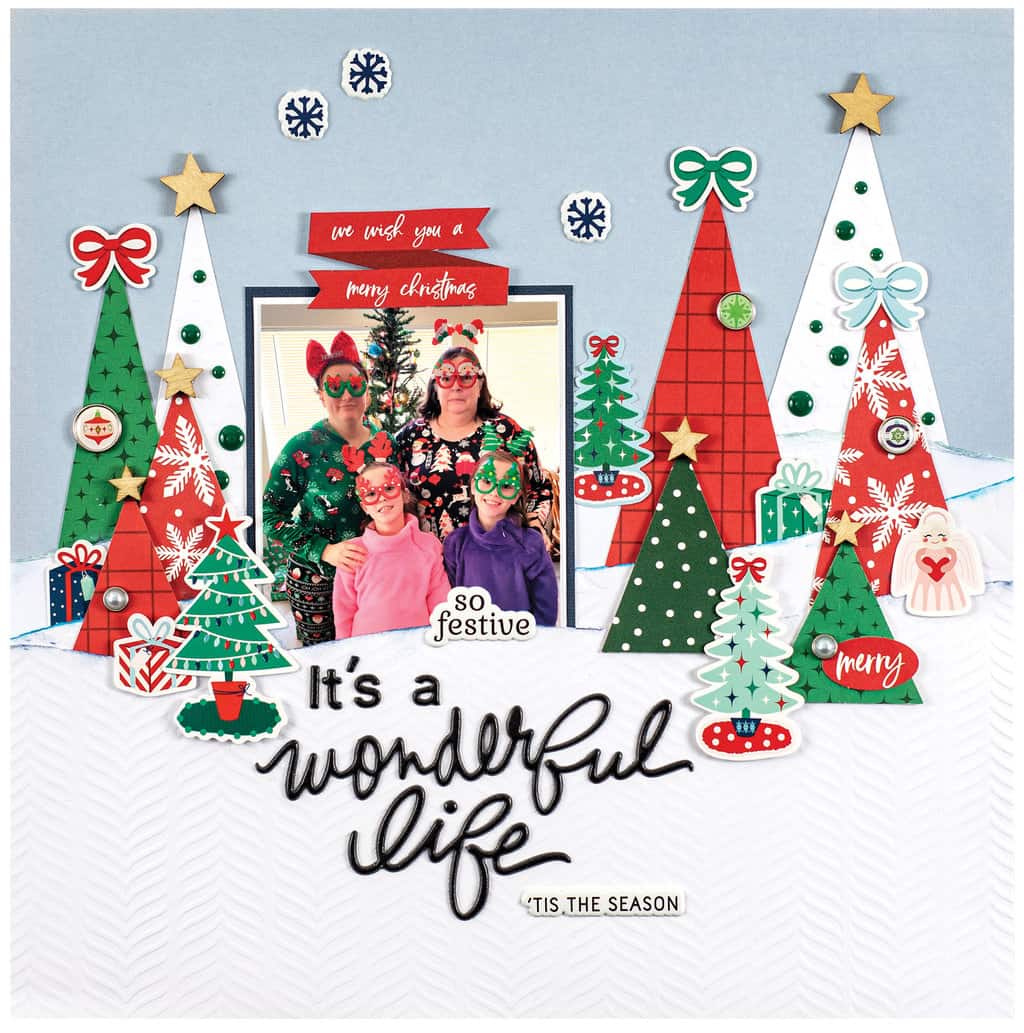 Its A Wonderful Life layout by Betsy Lewitzke | Scrapbook & Cards Today magazine Winter 2023 Issue